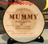 50%OFF Custom Natural Wood Slice With Photo And Engraved Text - Mother's Day Gift