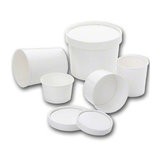 CCF 10OZ Soup Paper Container + Vented Lid Combo - White 250 SETS/Case