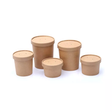 CCF 115MM Vented Kraft Paper Lid for 26/32oz Soup Pint Cup  - 500 Pieces/Case