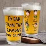 50% OFF💕Personalized Photo Beer Glass for Dad 🍺