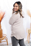 Urban Ribbed Taupe Hoodie