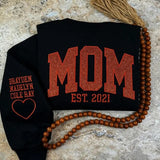 CUSTOM EMBROIDERED GLITTER VINYL MAMA SWEATSHIRT