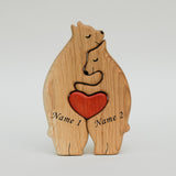 Wooden bears family puzzle