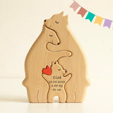 Wooden bears family puzzle