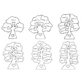 Wooden family tree family puzzle