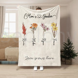 Mama's Garden is Her Children Customized Blanket